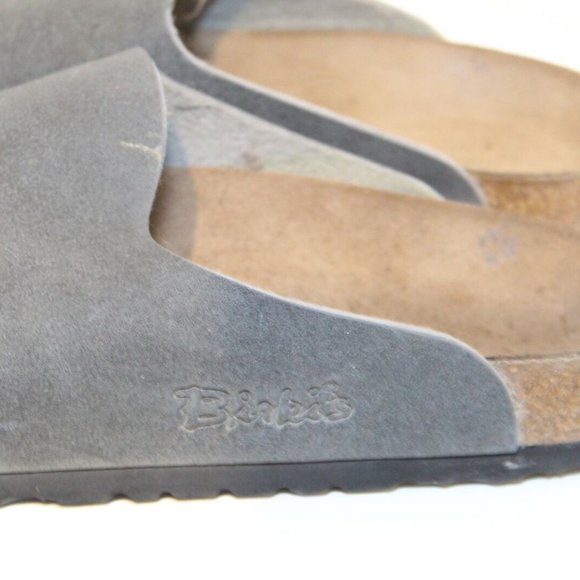 Birks Birkenstock Amsterdam Mules Slides Slip on Shoes Gray Womens Size 8 H12238 - Picture 3 of 8